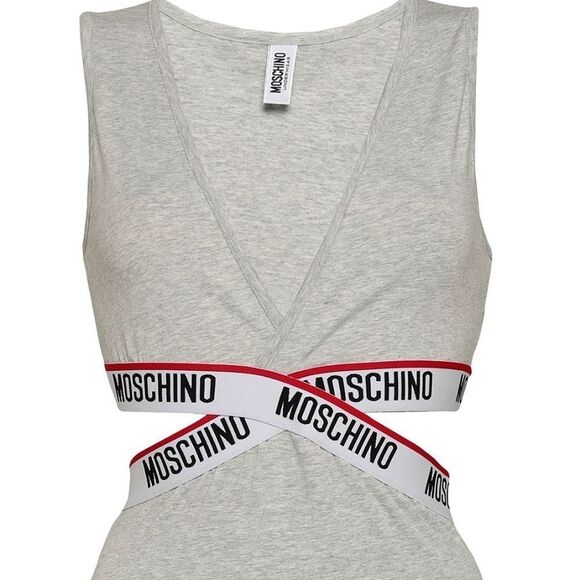 🔥MOSCHINO🔥 WOMAN'S GREY BODYSUIT sexy, sexy, sexy - SIZE LARGE *NWT - Picture 7 of 15
